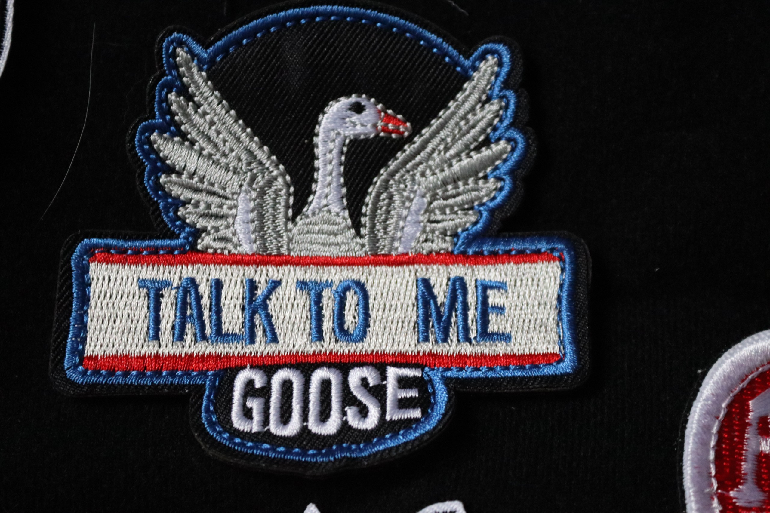 "TALK TO ME GOOSE" Top Gun Parody Embroidered Morale Patch